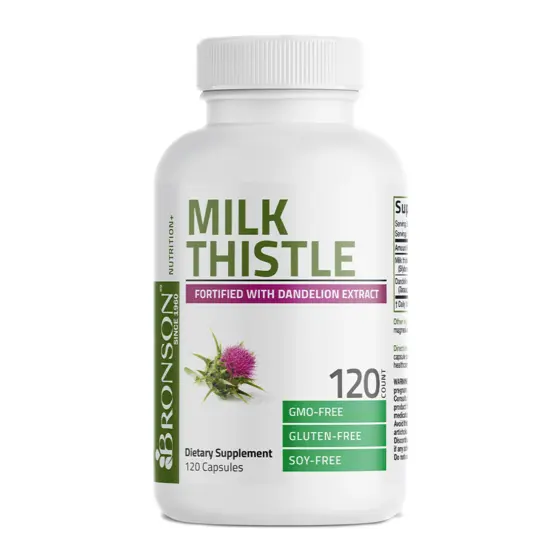 Bronson Milk Thistle — عبوة مكمل غذائي / dietary supplement bottle