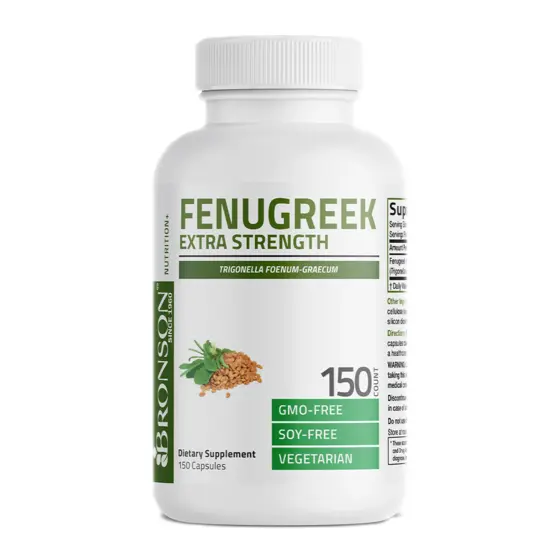 Bronson Fenugreek Extra Strength — عبوة مكمل غذائي / dietary supplement bottle