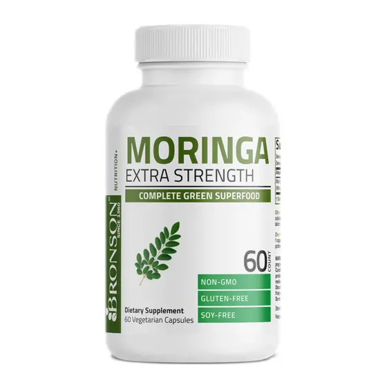 Bronson Moringa Extra Strength — عبوة مكمل غذائي / dietary supplement bottle