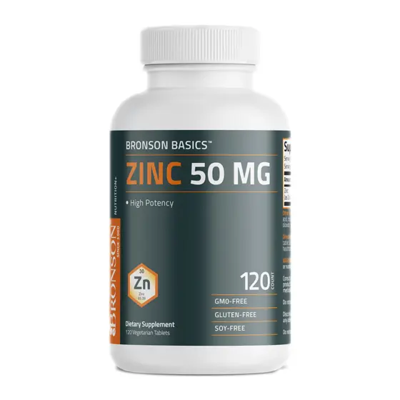 Bronson Zinc 50 mg — عبوة مكمل غذائي / dietary supplement bottle