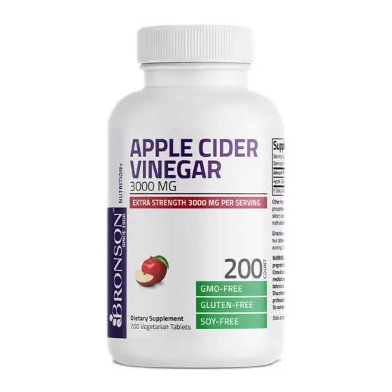 Bronson Apple Cider Vinegar 3000 mg — عبوة مكمل غذائي / dietary supplement bottle