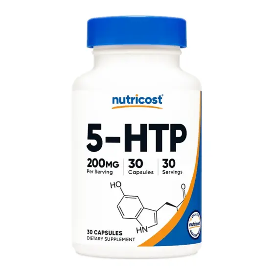 Nutricost 5-HTP 200 mg — عبوة مكمل غذائي / dietary supplement bottle