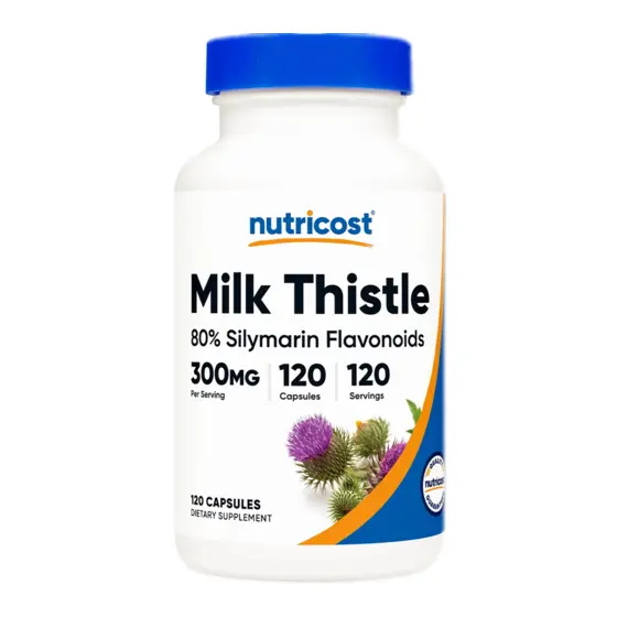 Nutricost Milk Thistle 300 mg — عبوة مكمل غذائي / dietary supplement bottle