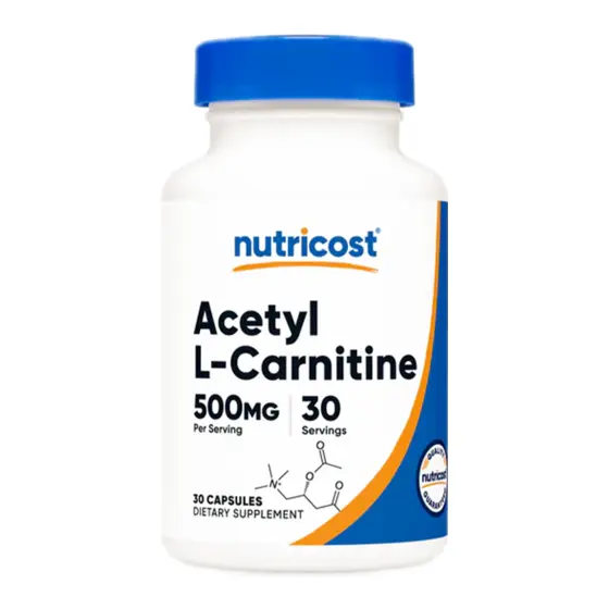 Nutricost Acetyl L-Carnitine 500 mg — عبوة مكمل غذائي / dietary supplement bottle
