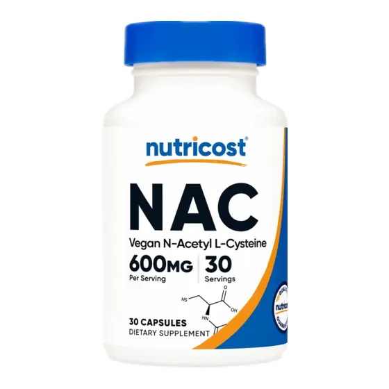 Nutricost NAC 600 mg — عبوة مكمل غذائي / dietary supplement bottle