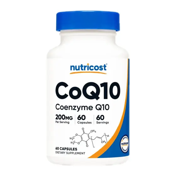 Nutricost CoQ10 200 mg — عبوة مكمل غذائي / dietary supplement bottle