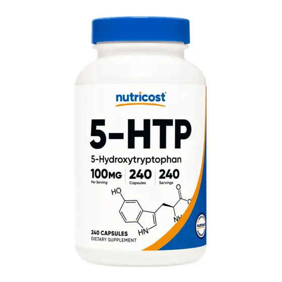Nutricost 5-HTP 100 mg — عبوة مكمل غذائي / dietary supplement bottle